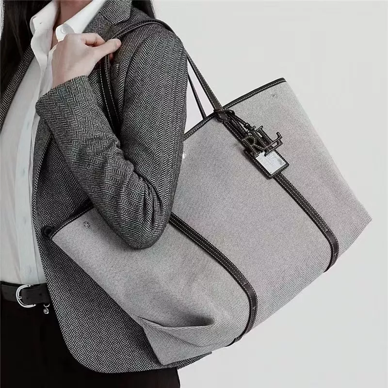 랄프로렌 배색 캔버스 대용량 데일리 백 상세 이미지 22