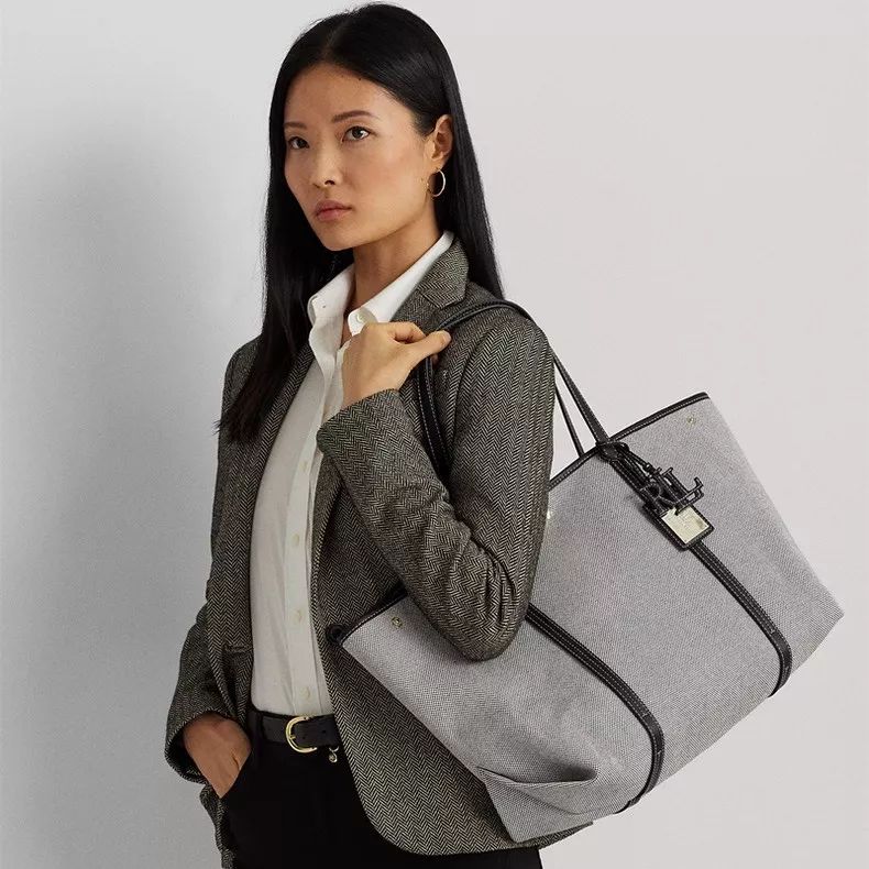 랄프로렌 배색 캔버스 대용량 데일리 백 상세 이미지 25