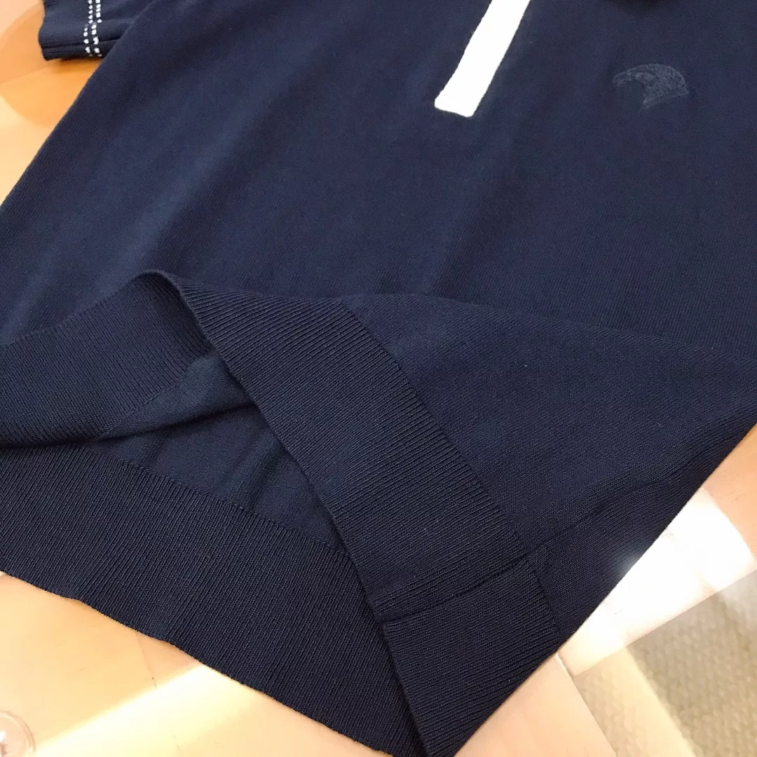 스테파노리치 자수 포인트 배색 카라 니트 탑 상세 이미지 8