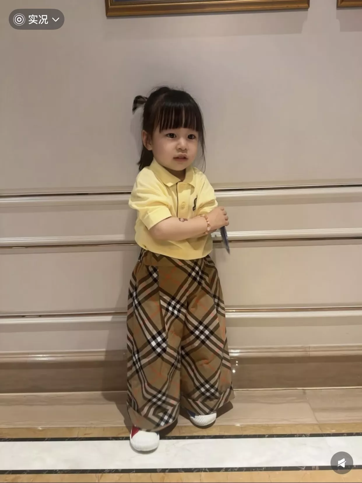 버버리 체크 와이드 핏 키즈 팬츠 상세 이미지 20
