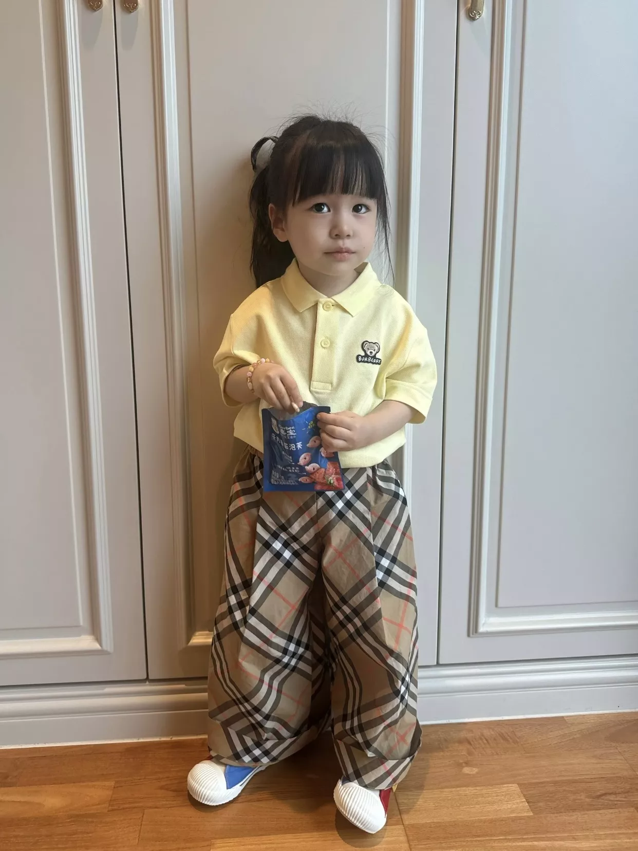 버버리 체크 와이드 핏 키즈 팬츠 상세 이미지 19