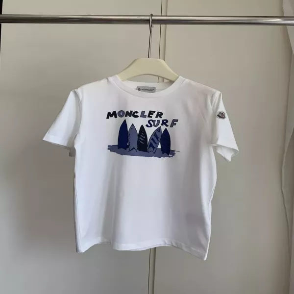 몽클레어 서프 프린팅 코튼 반팔 상의