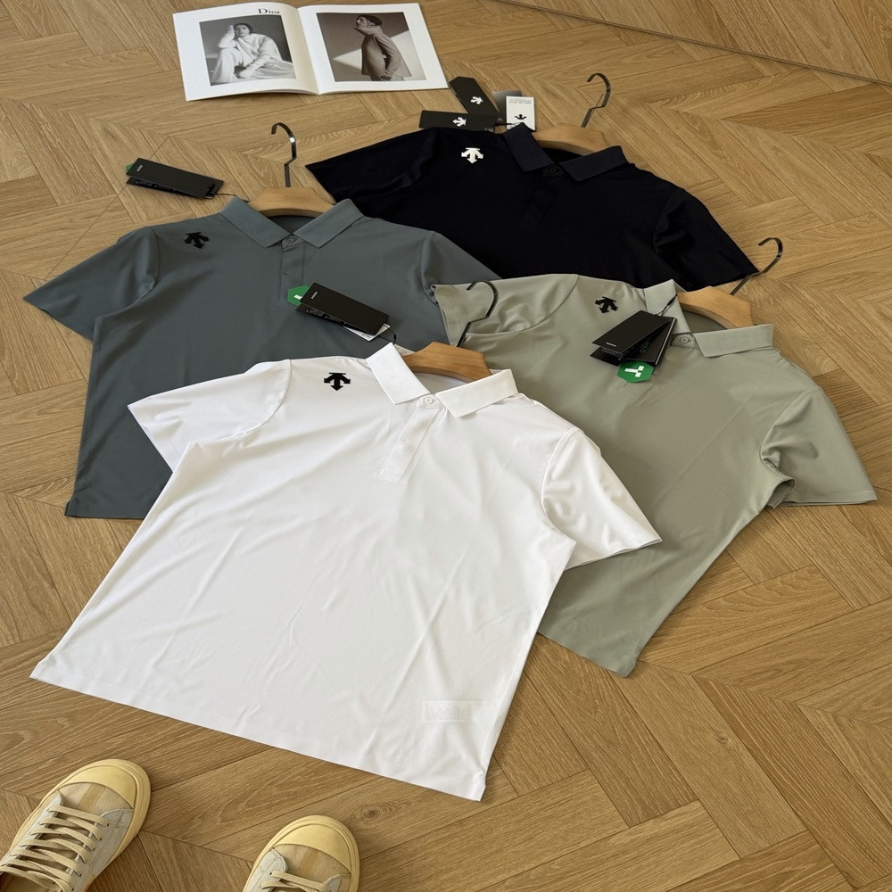 디올 트레이닝 라인 반소매 폴로 탑