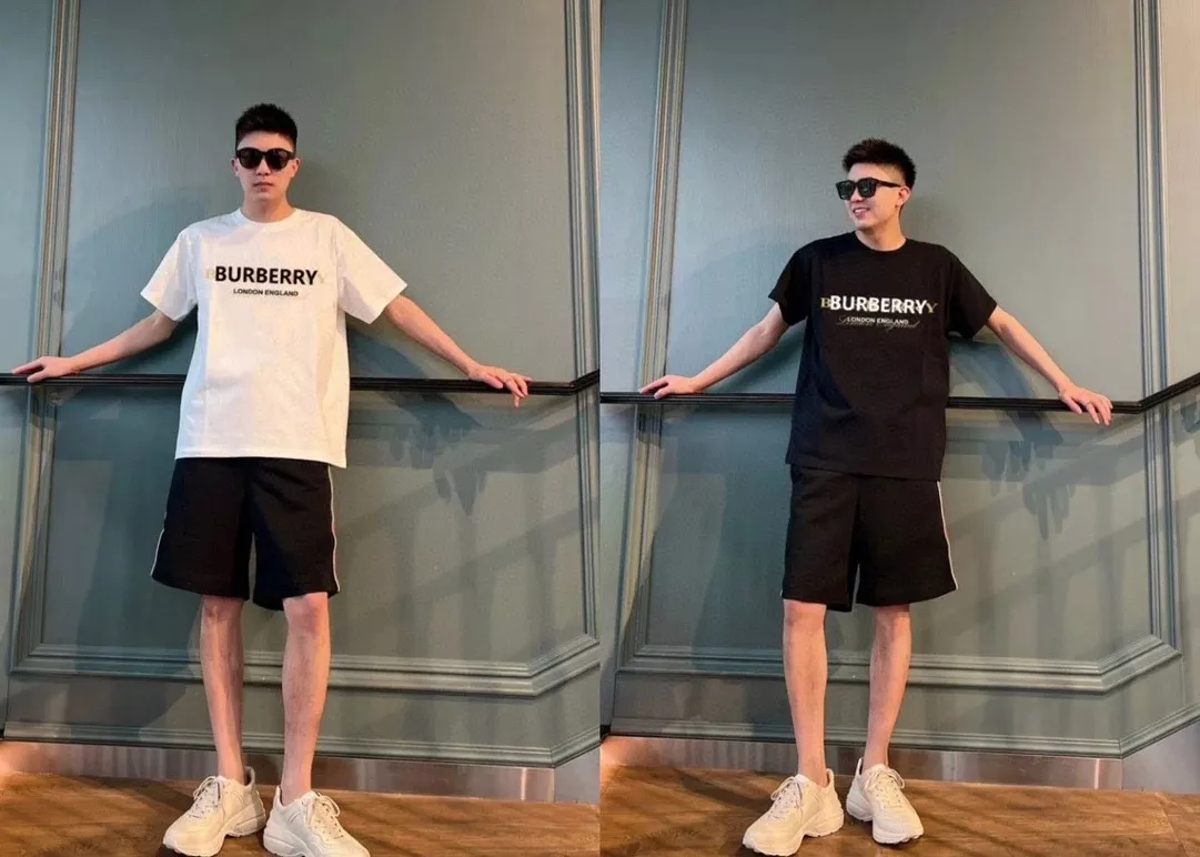 버버리 런던 레터 로고 라운드 반팔 탑 상세 이미지 21