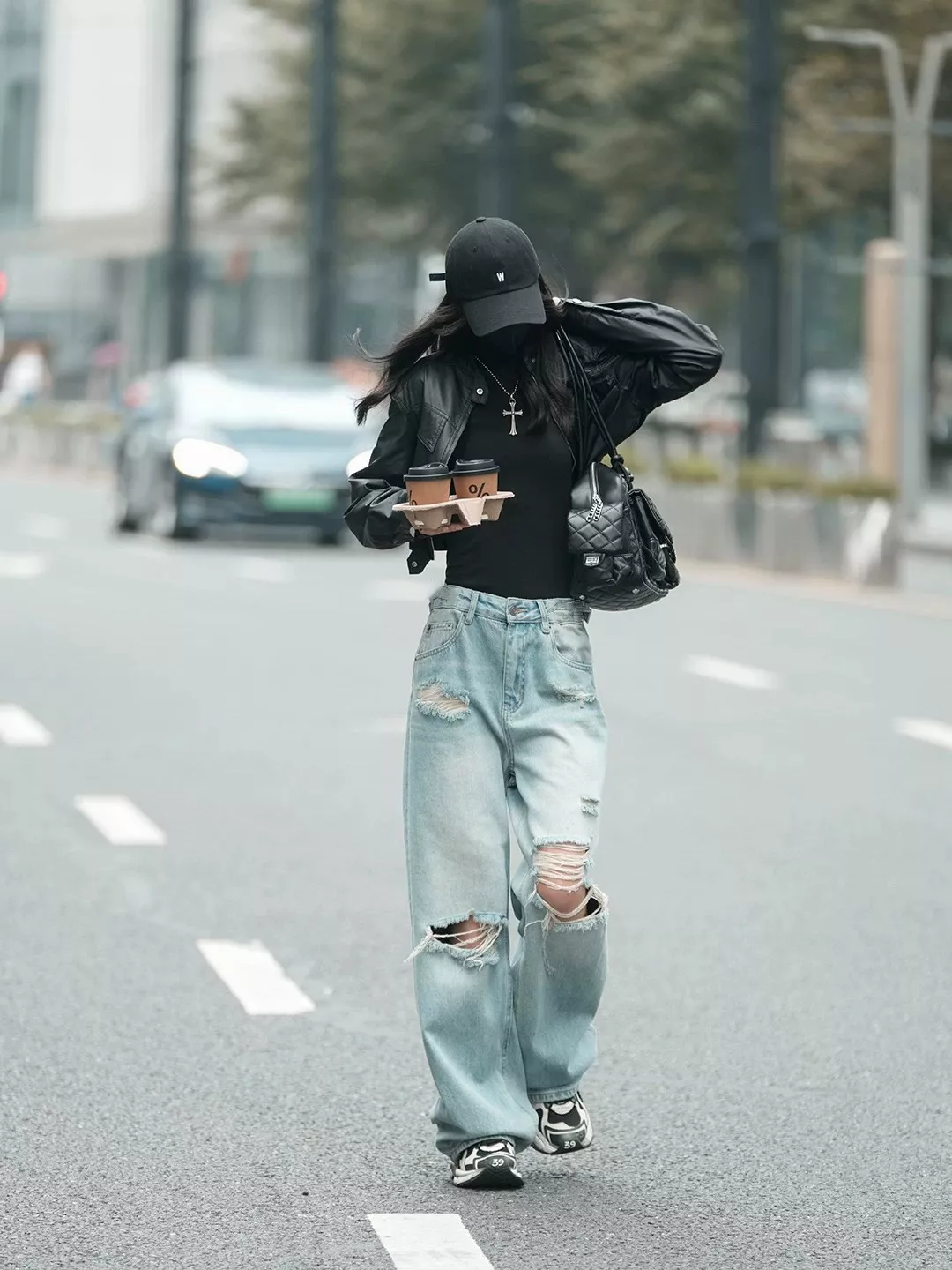 노브랜드 워싱 디스트로이드 와이드 진 상세 이미지 22