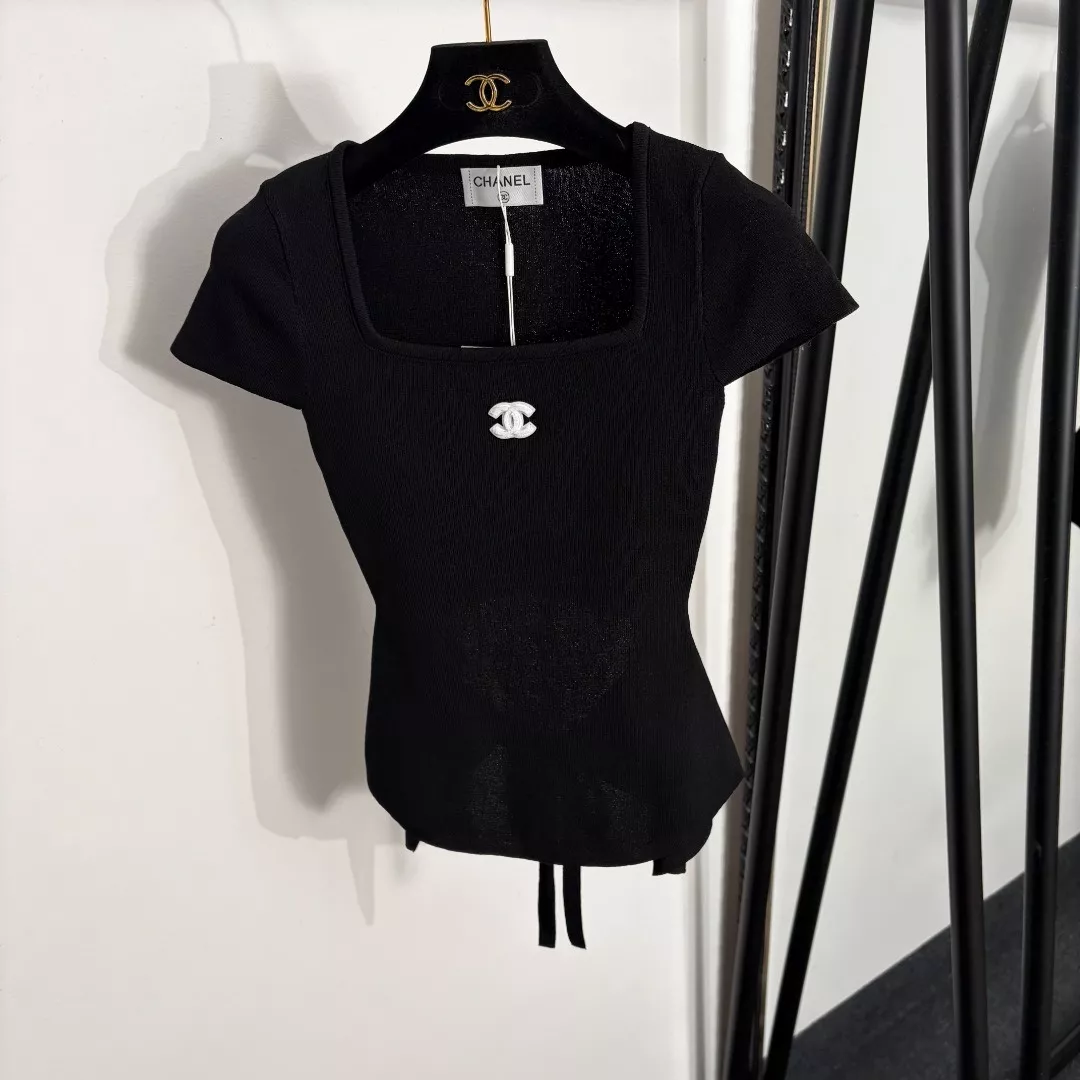 샤넬 백 리본 포인트 스퀘어넥 니트 탑 상세 이미지 13