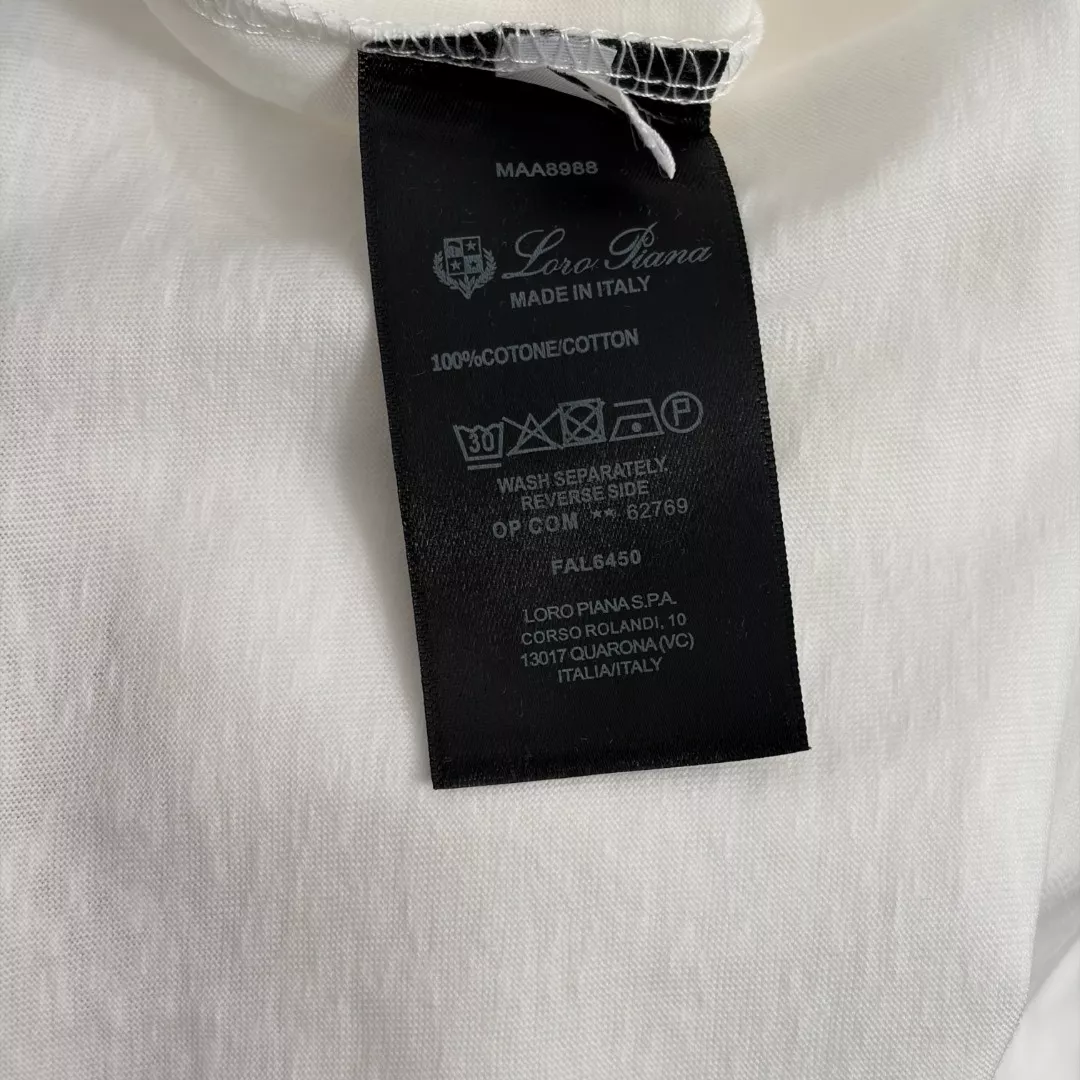 로로피아나 대나무 코튼 소재의 심플 반팔 탑 상세 이미지 9