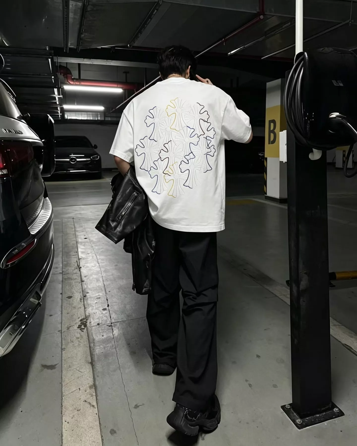 크롬하츠 컬러 크로스 포인트 워싱 반팔 탑 상세 이미지 17