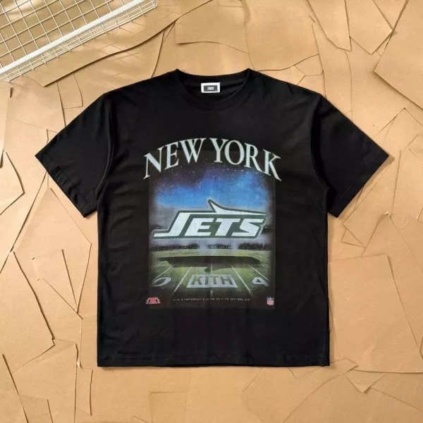키스 NFL 뉴욕 제츠 로고 프린트 반팔 상의
