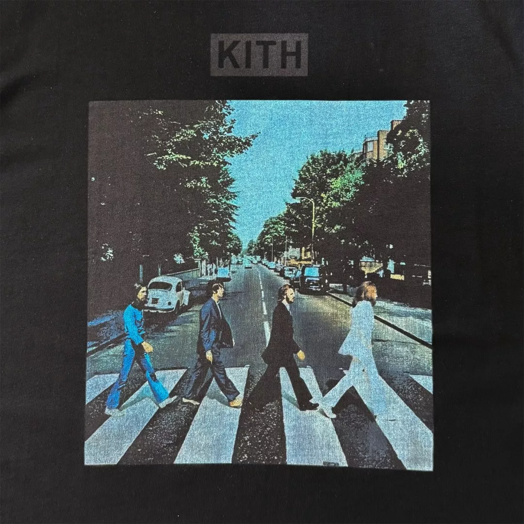키스 비틀즈 그래픽 코튼 반팔 상의 상세 이미지 5