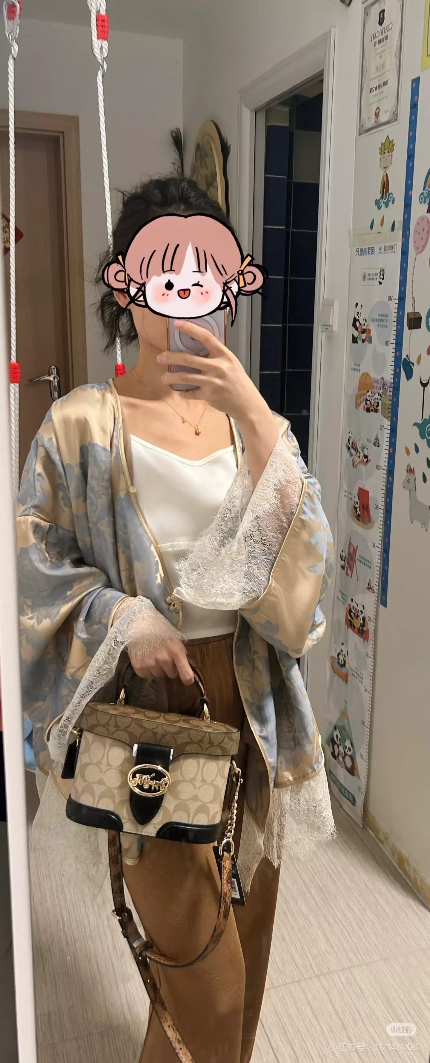 코치 조지 올드 패턴 박스형 가방 상세 이미지 16