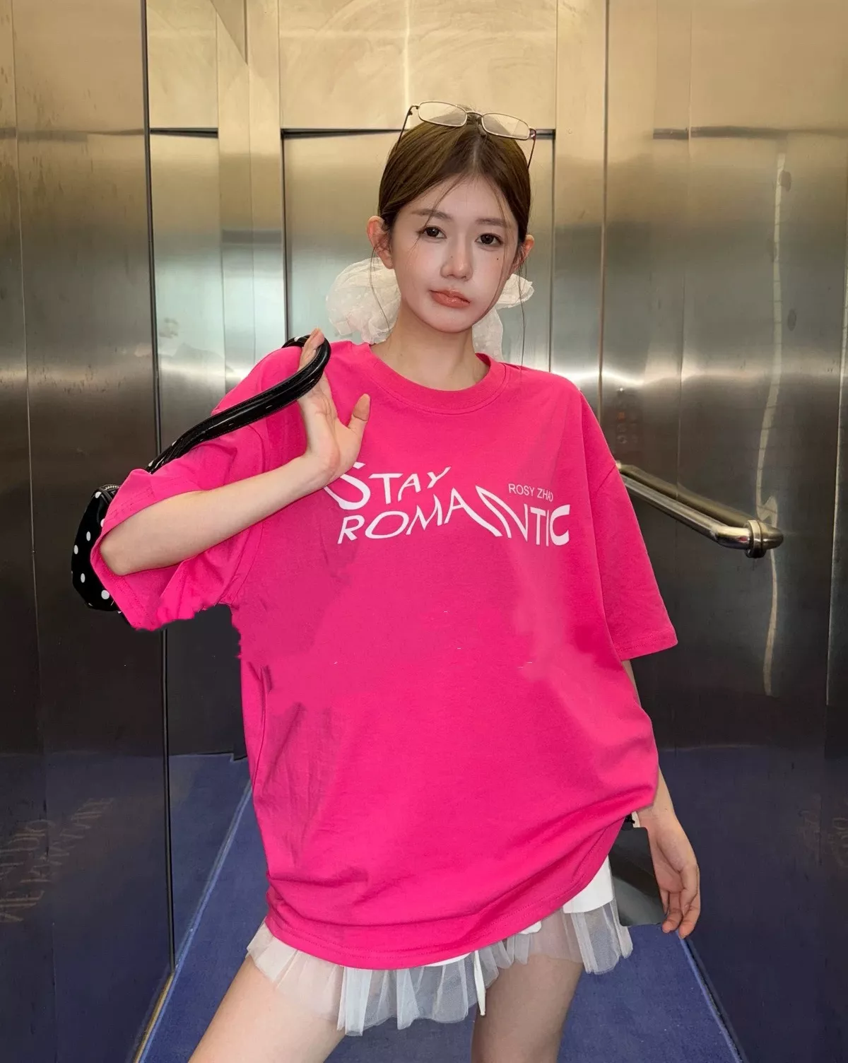 노브랜드 콘서트 무드 라즈베리 컬러 반팔 티 상세 이미지 27