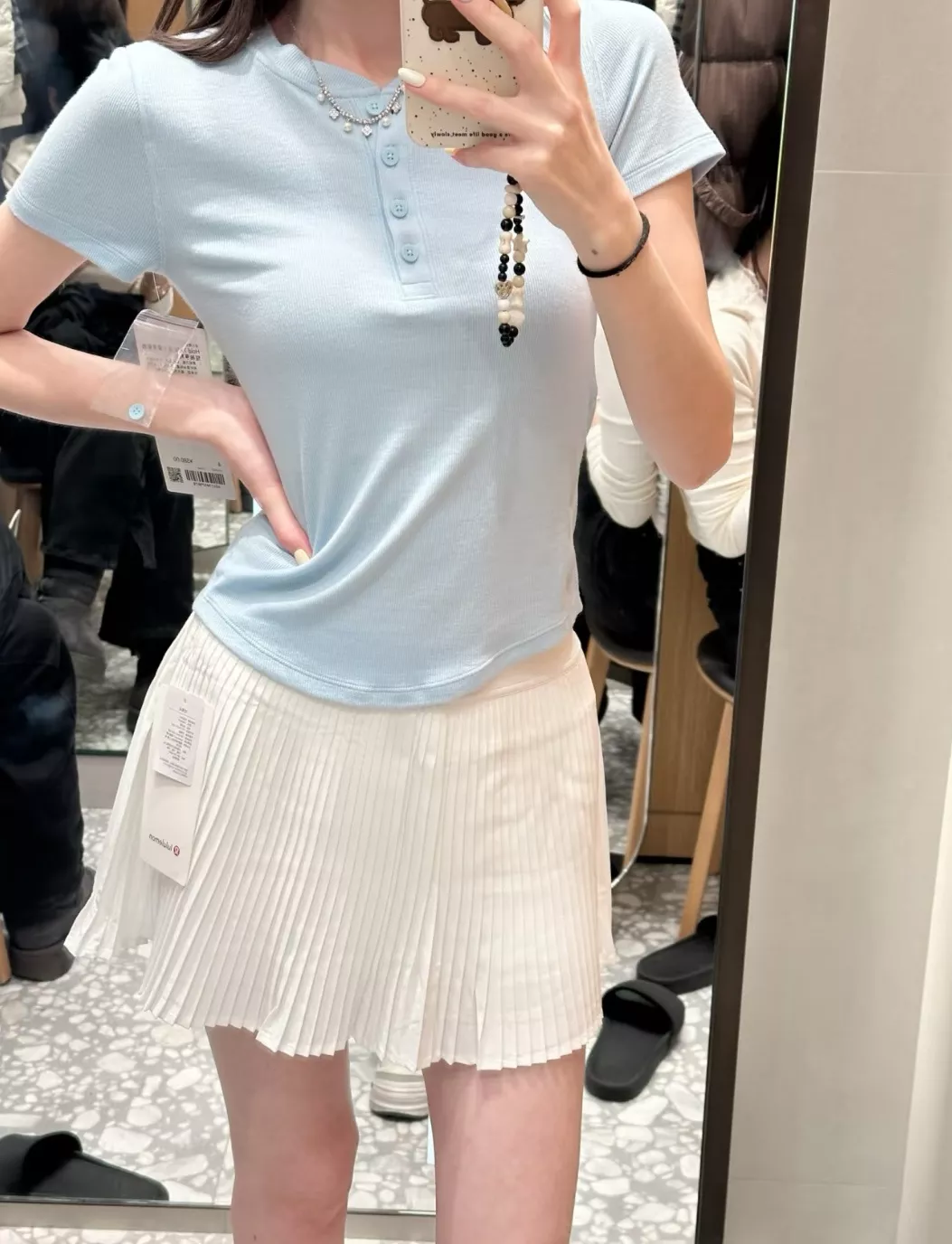 룰루레몬 버튼 헨리넥 요가 반팔 탑 상세 이미지 37