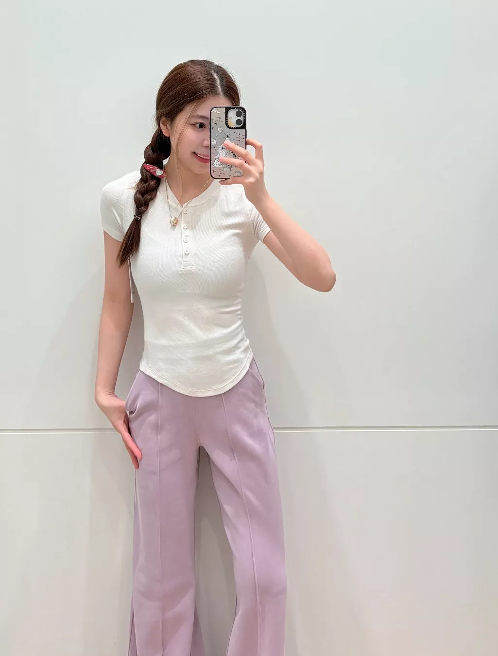 룰루레몬 버튼 헨리넥 요가 반팔 탑 상세 이미지 34