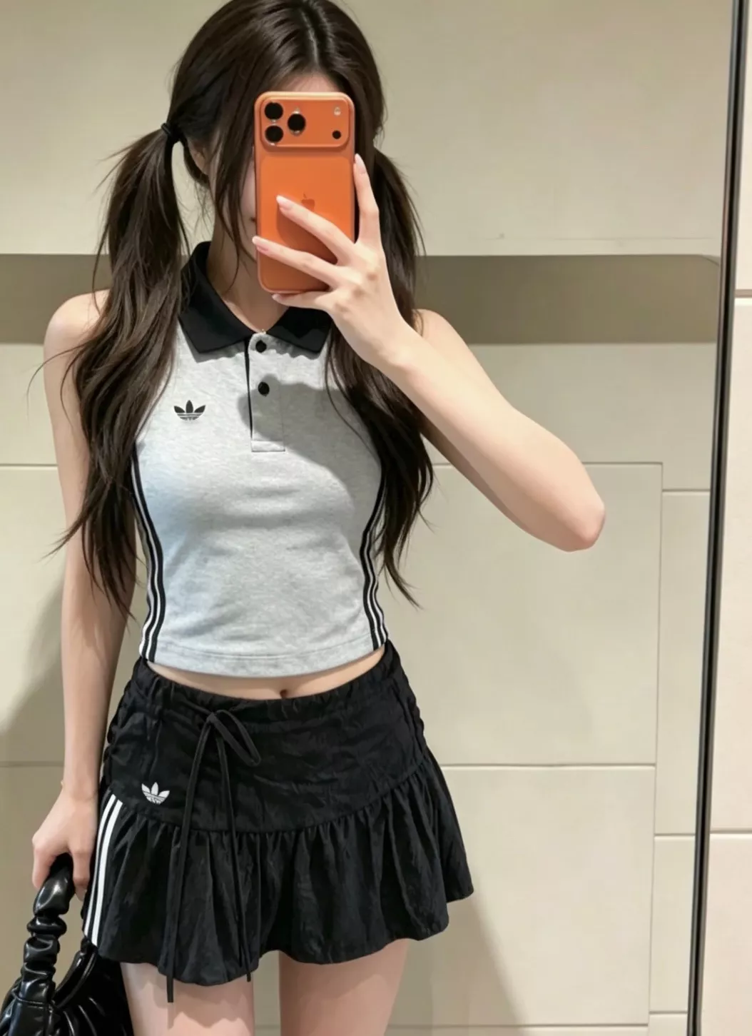 아디다스 리본 포인트 삼선 레이스 스커트 상세 이미지 24