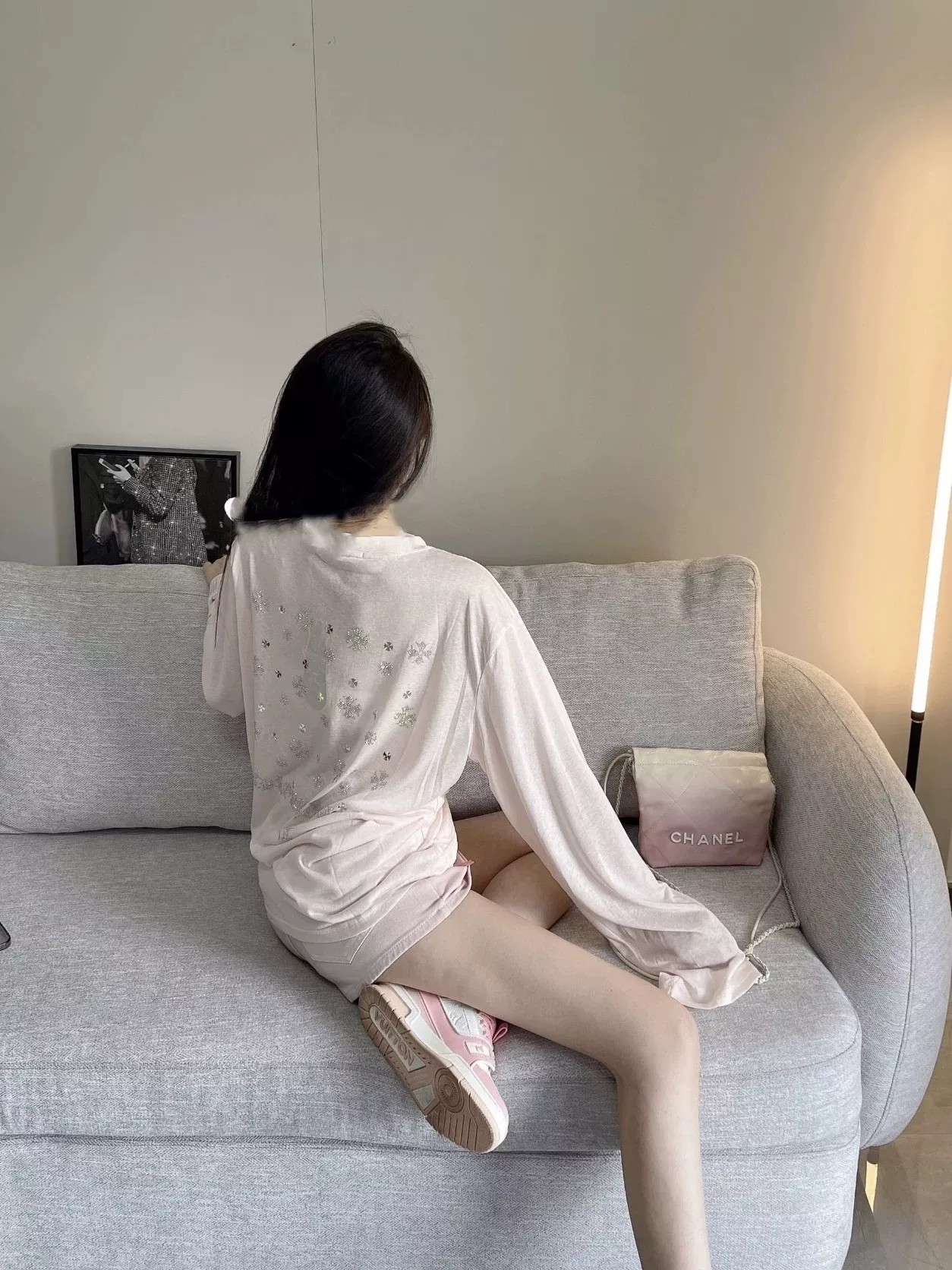 크롬하츠 크로스 장식 텐셀 썬커버 티셔츠 상세 이미지 24