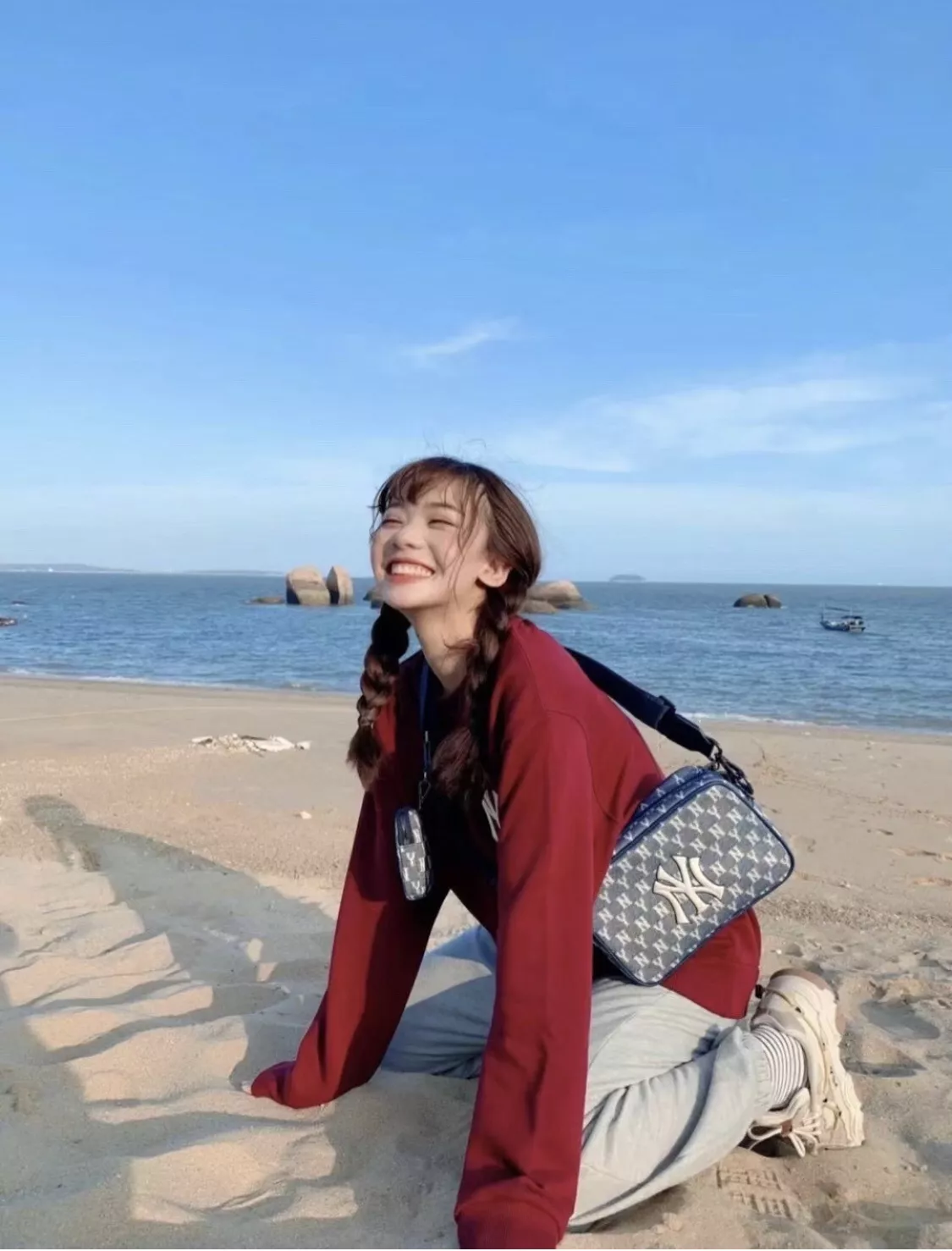 엠엘비 레트로 데님 패턴 투인원 숄더백 상세 이미지 13