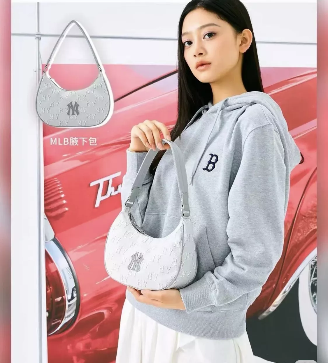 엠엘비 빈티지 자카드 데님 언더암 백 상세 이미지 3