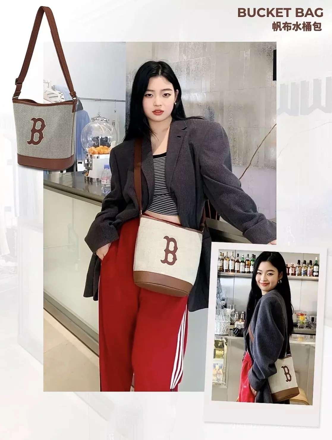 엠엘비 복고 무드 자수 포인트 캔버스 가방 상세 이미지 19