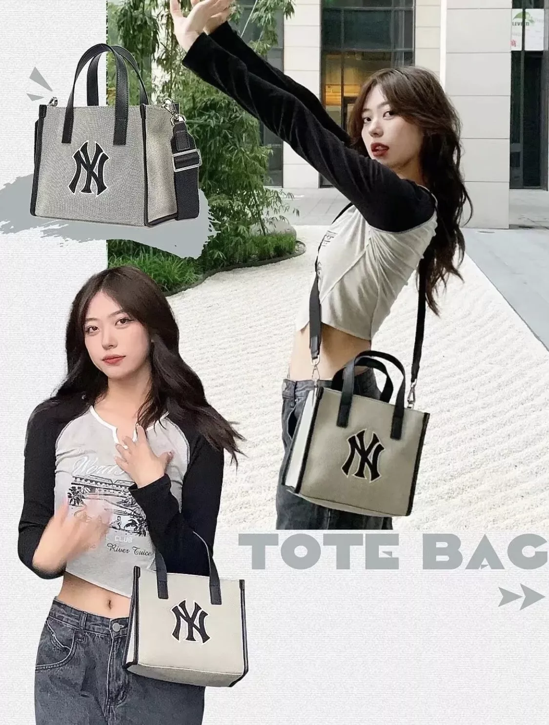 엠엘비 캔버스 자수 포인트 데일리 백 상세 이미지 4