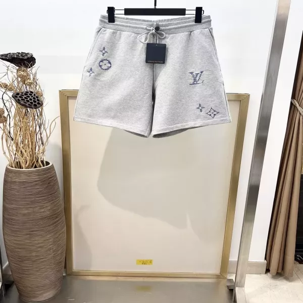 루이비통 모노그램 자수 포인트 코튼 니트 쇼츠