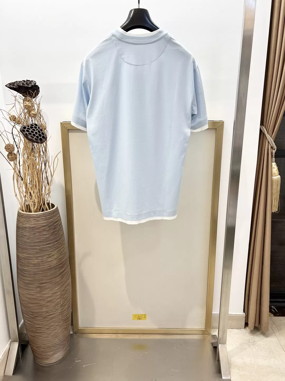 프라다 삼각 로고 포인트 레이어드 반팔 탑 상세 이미지 2