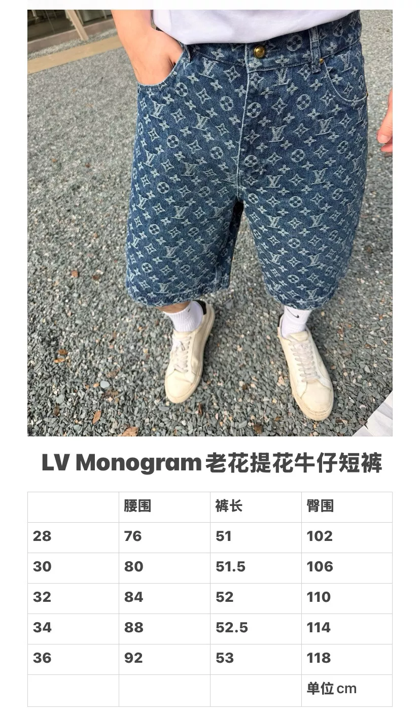 루이비통 모노그램 워싱 데님 반바지 상세 이미지 19