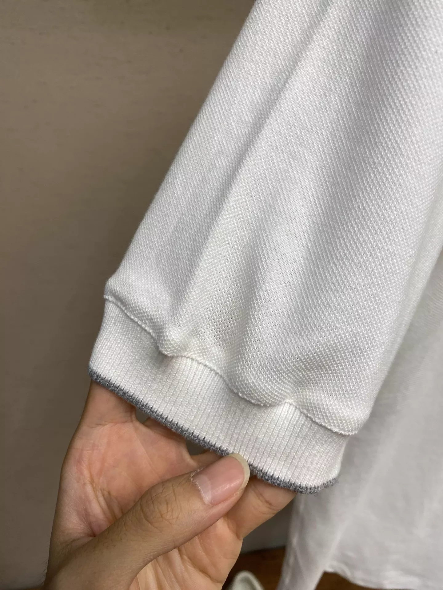 브루넬로쿠치넬리 벌집 짜임 코튼 폴로 탑 상세 이미지 7