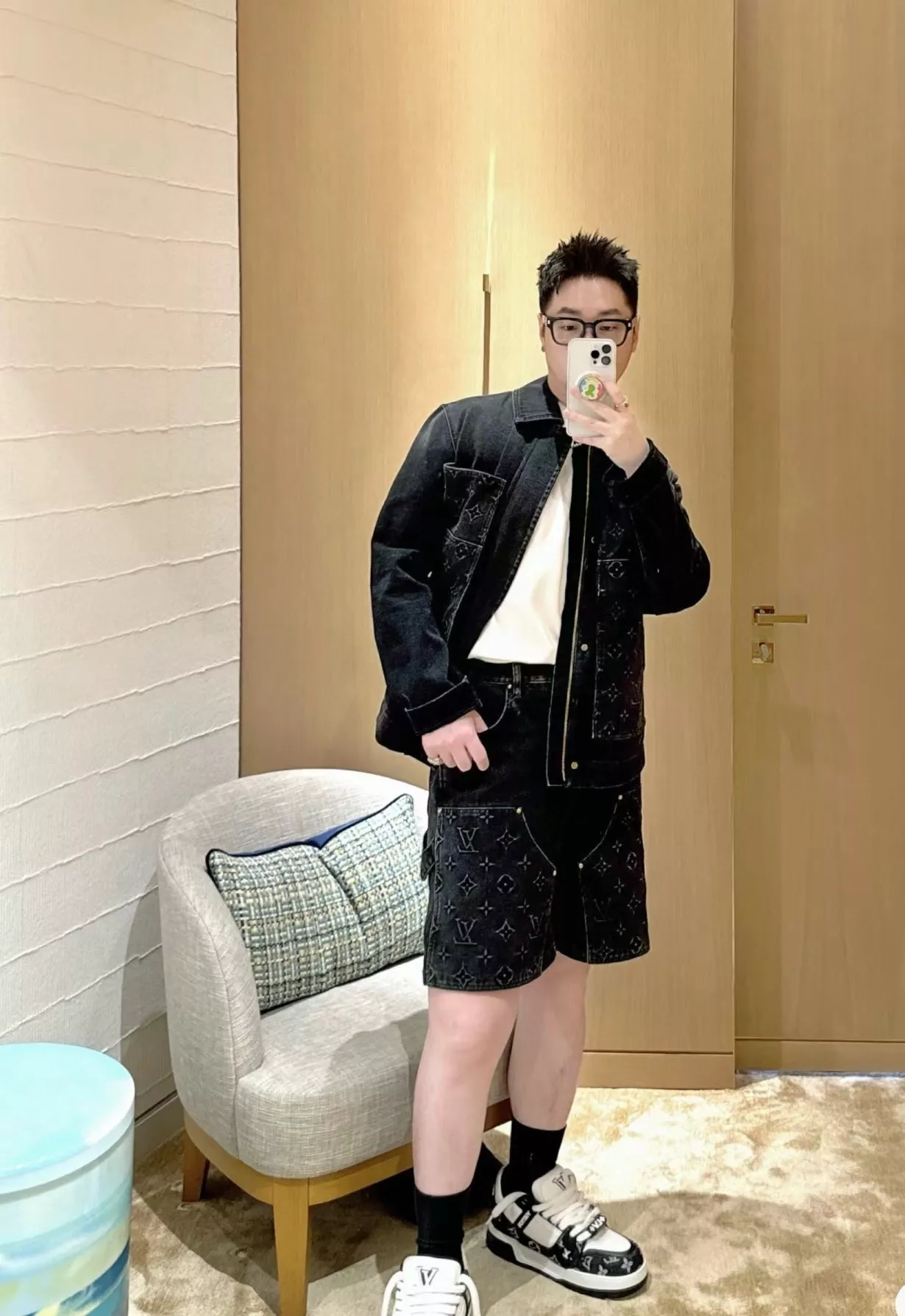 루이비통 모노그램 포인트 공방 데님 쇼츠 상세 이미지 15
