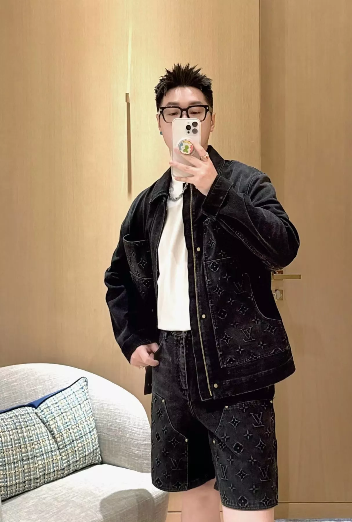 루이비통 모노그램 포인트 공방 데님 쇼츠 상세 이미지 16