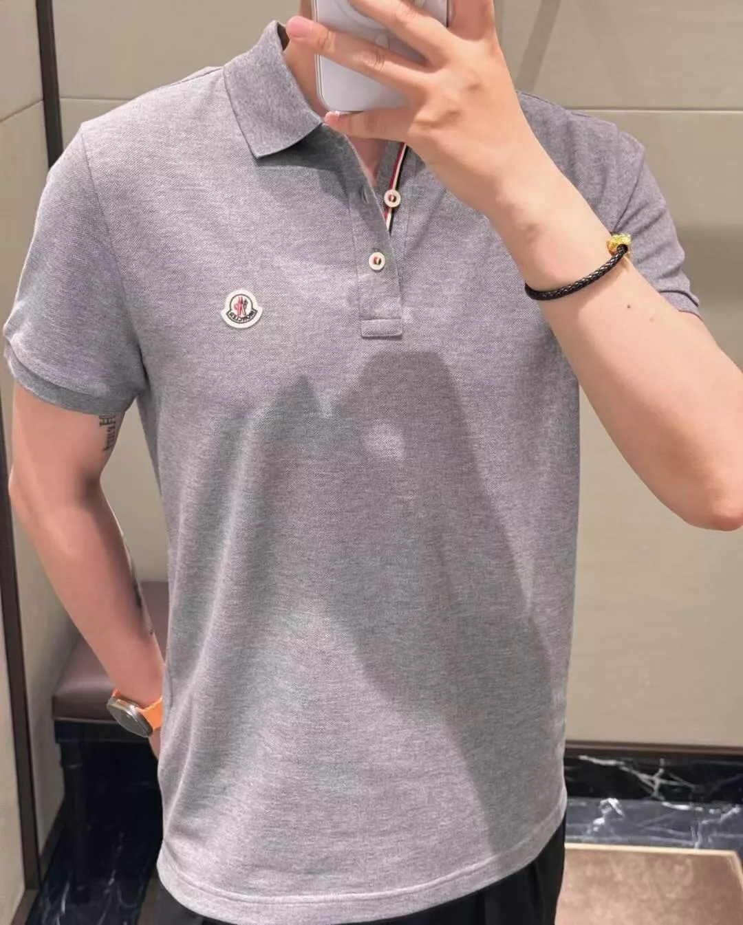 몽클레어 남성 로고 패치 코튼 폴로 상의 상세 이미지 18