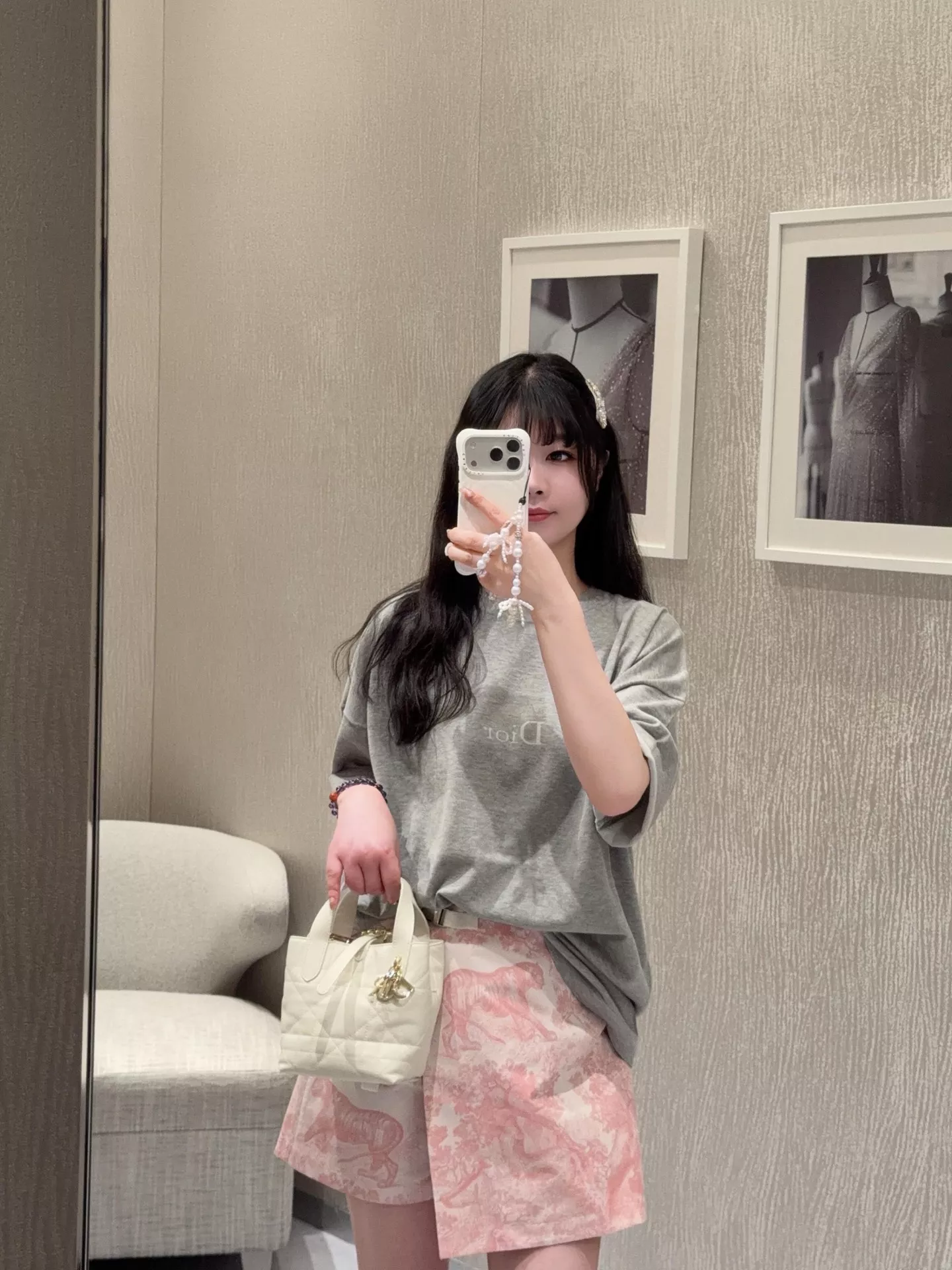 디올 오버핏 로고 반팔 상의 상세 이미지 20