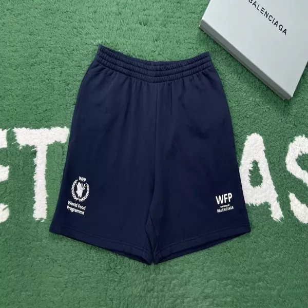 발렌시아가 WFP 로고 밴딩 숏팬츠