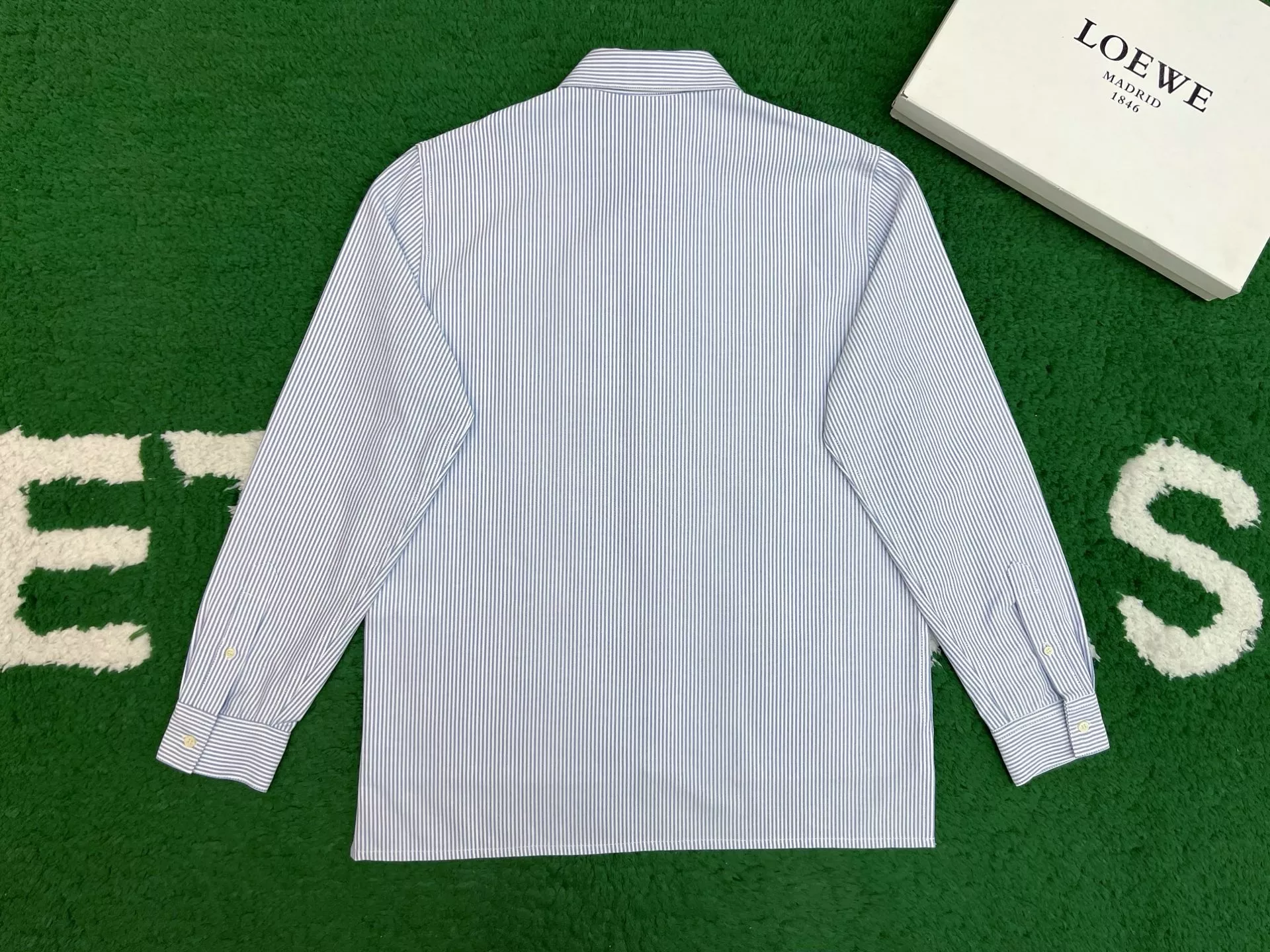 로에베 코튼 스트라이프 버튼 셔츠 상세 이미지 2