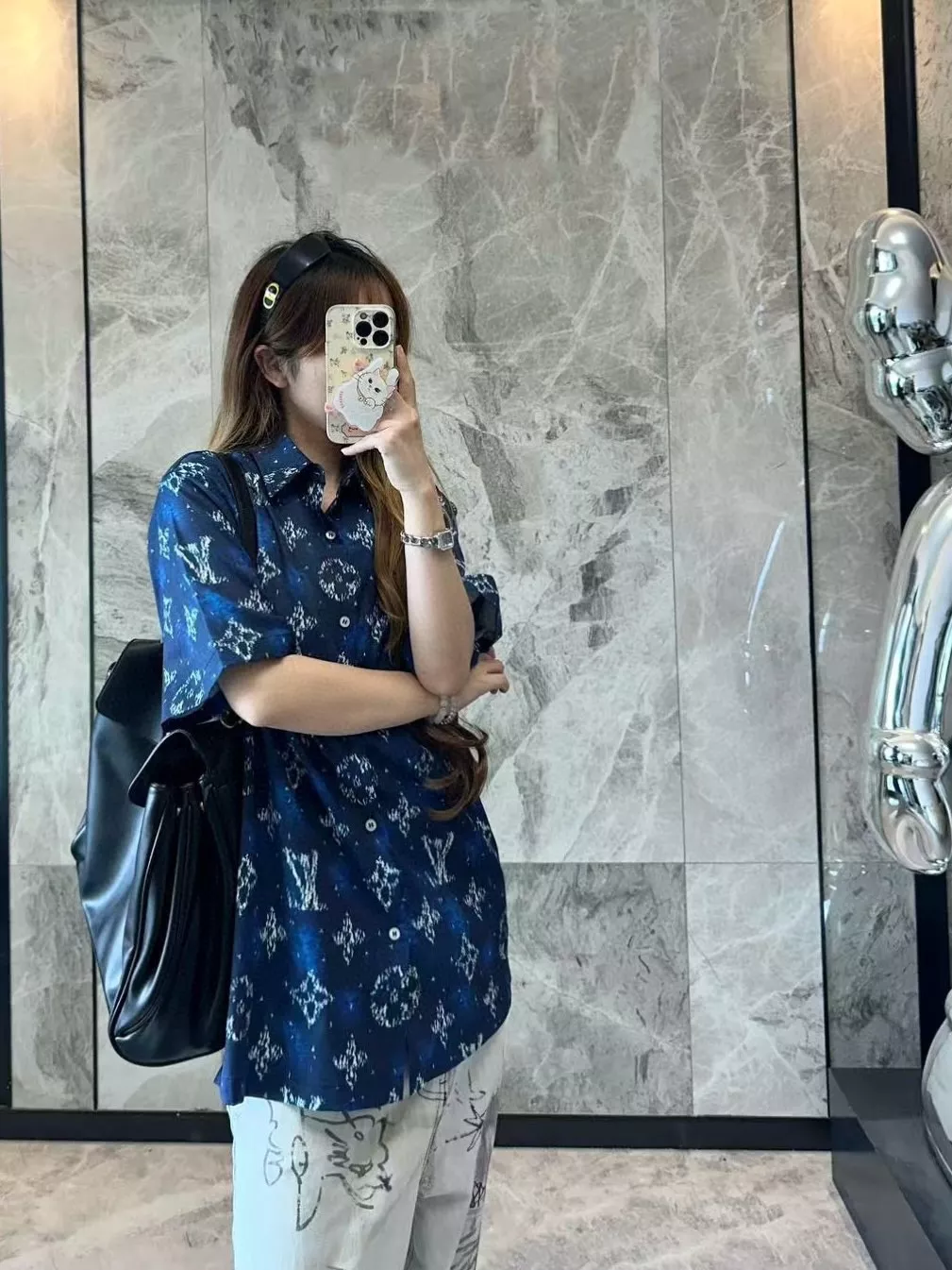 루이비통 모노그램 레가타 프린트 반소매 셔츠 세트 상세 이미지 18