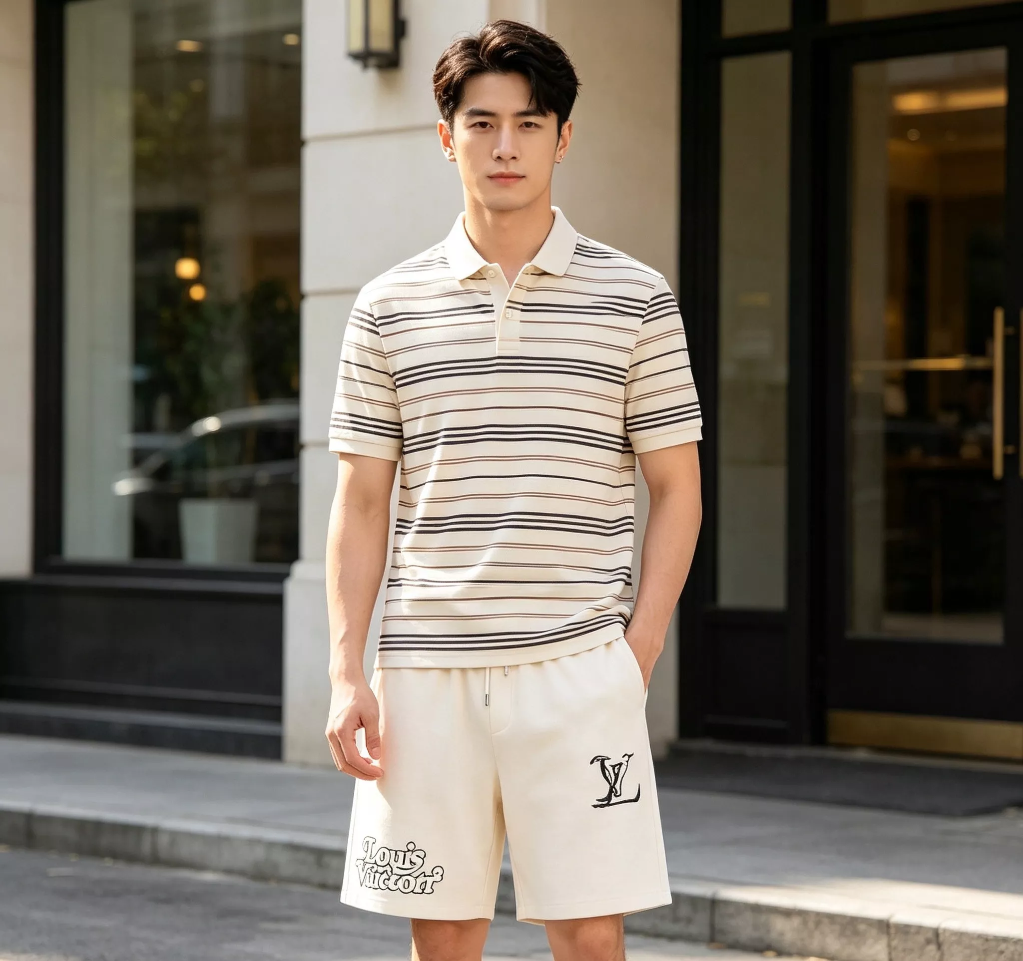 루이비통 더블 로고 자수 쇼츠 상세 이미지 15