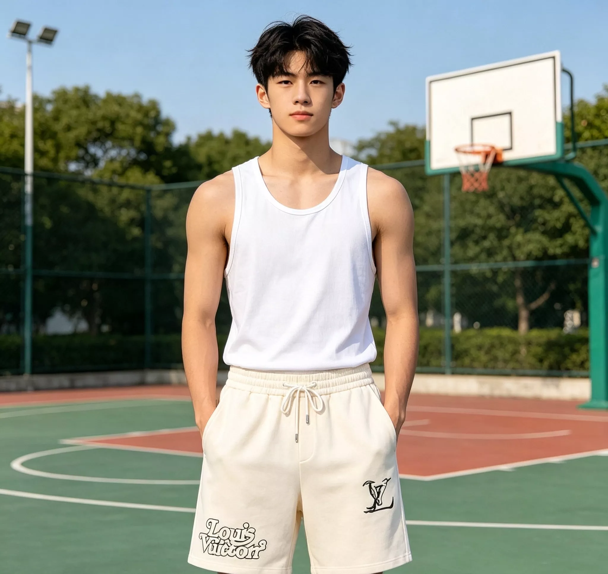 루이비통 더블 로고 자수 쇼츠 상세 이미지 16