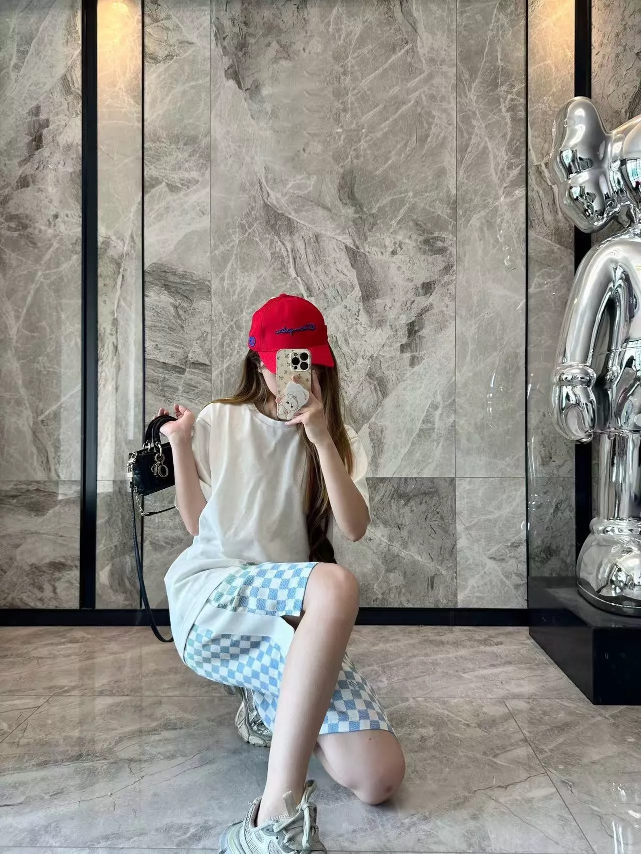 루이비통 그라데이션 다미에 패턴 쇼츠 상세 이미지 19