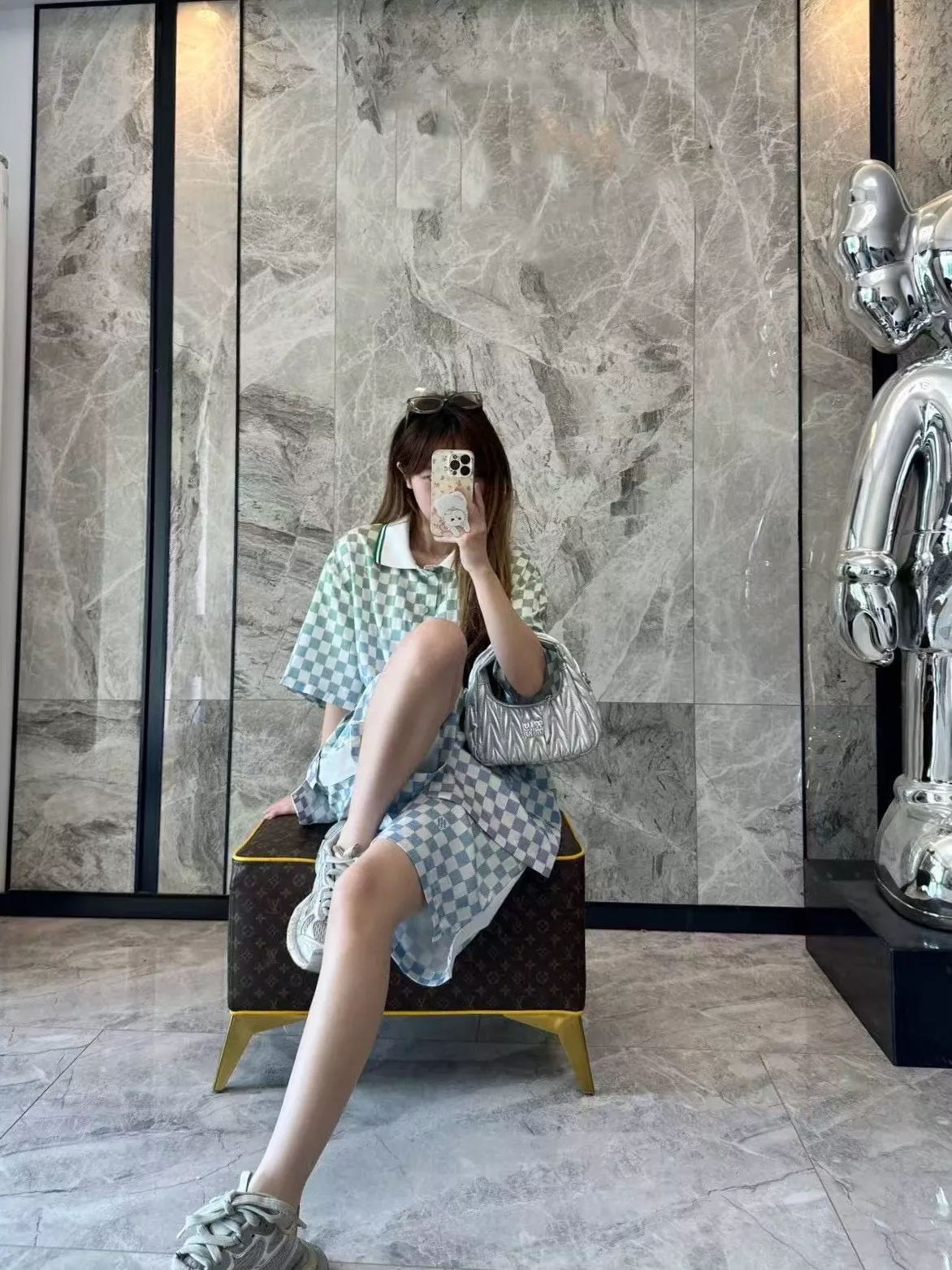루이비통 그라데이션 다미에 반소매 상의 상세 이미지 14