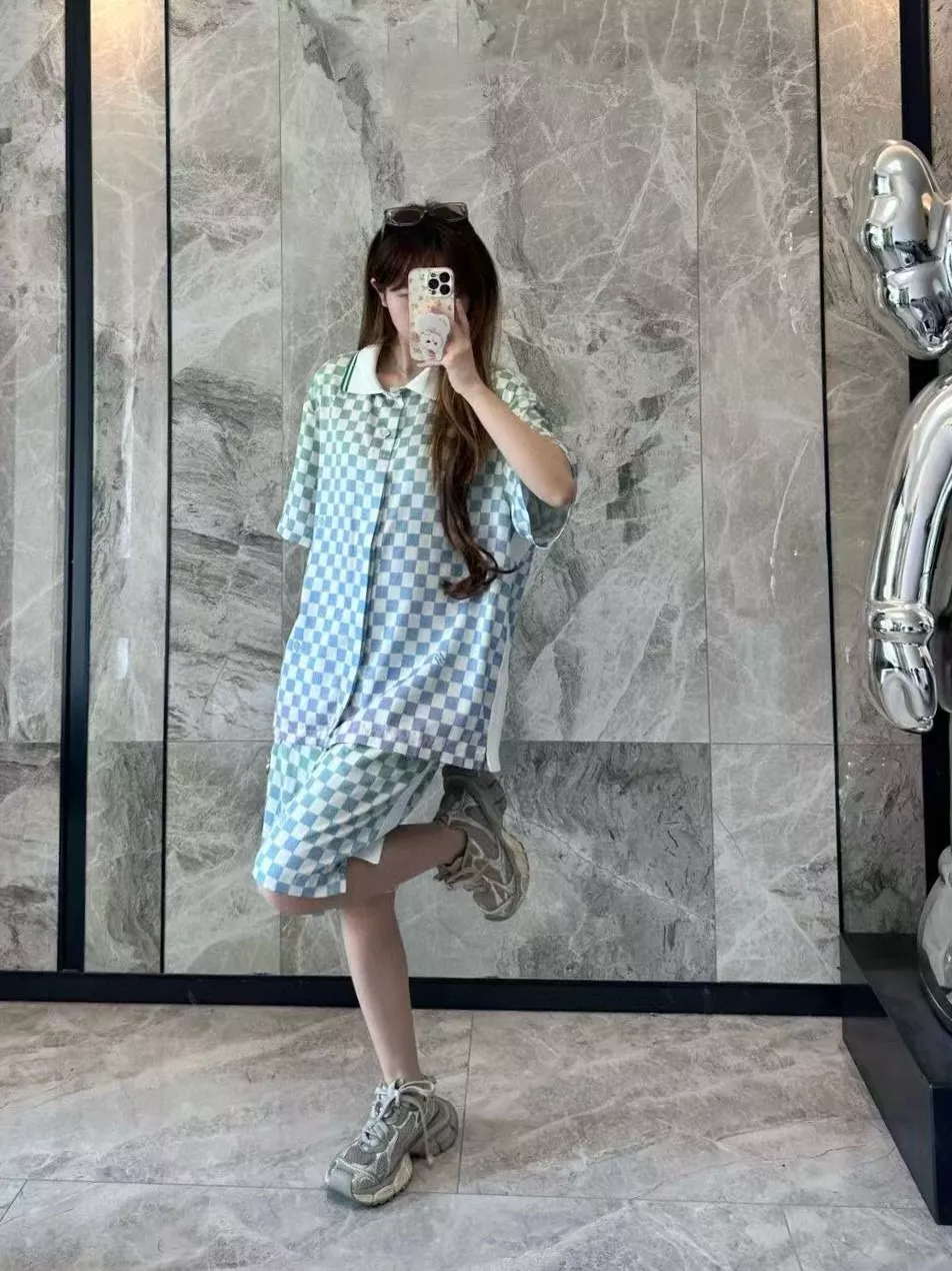 루이비통 그라데이션 다미에 반소매 상의 상세 이미지 18