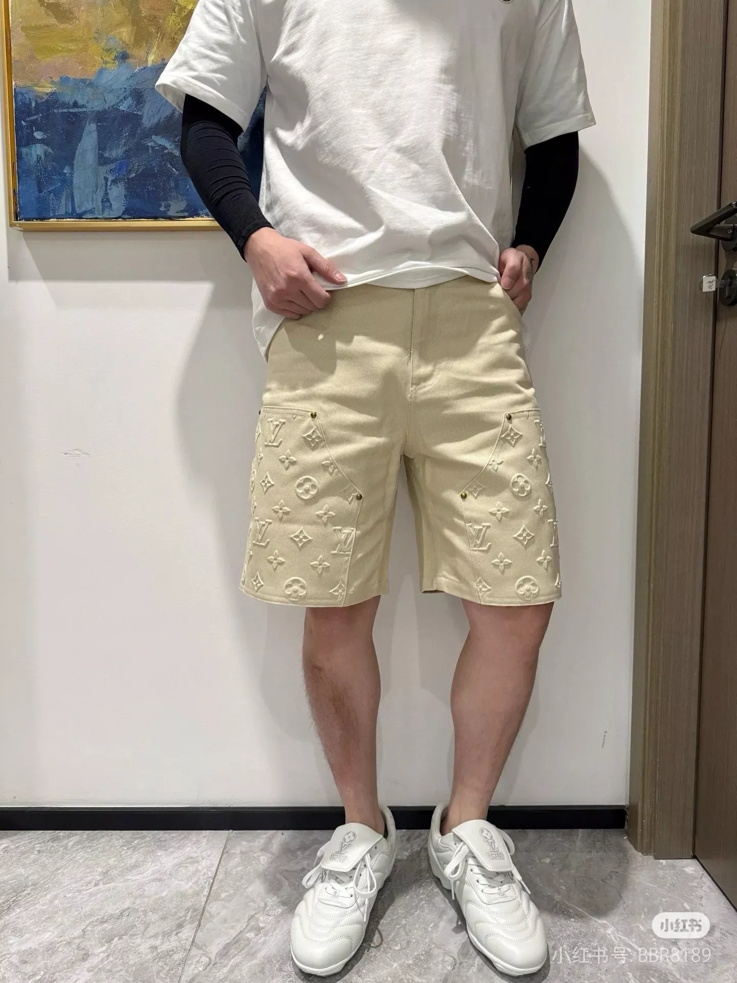 루이비통 모노그램 포인트 워싱 데님 반바지 상세 이미지 13