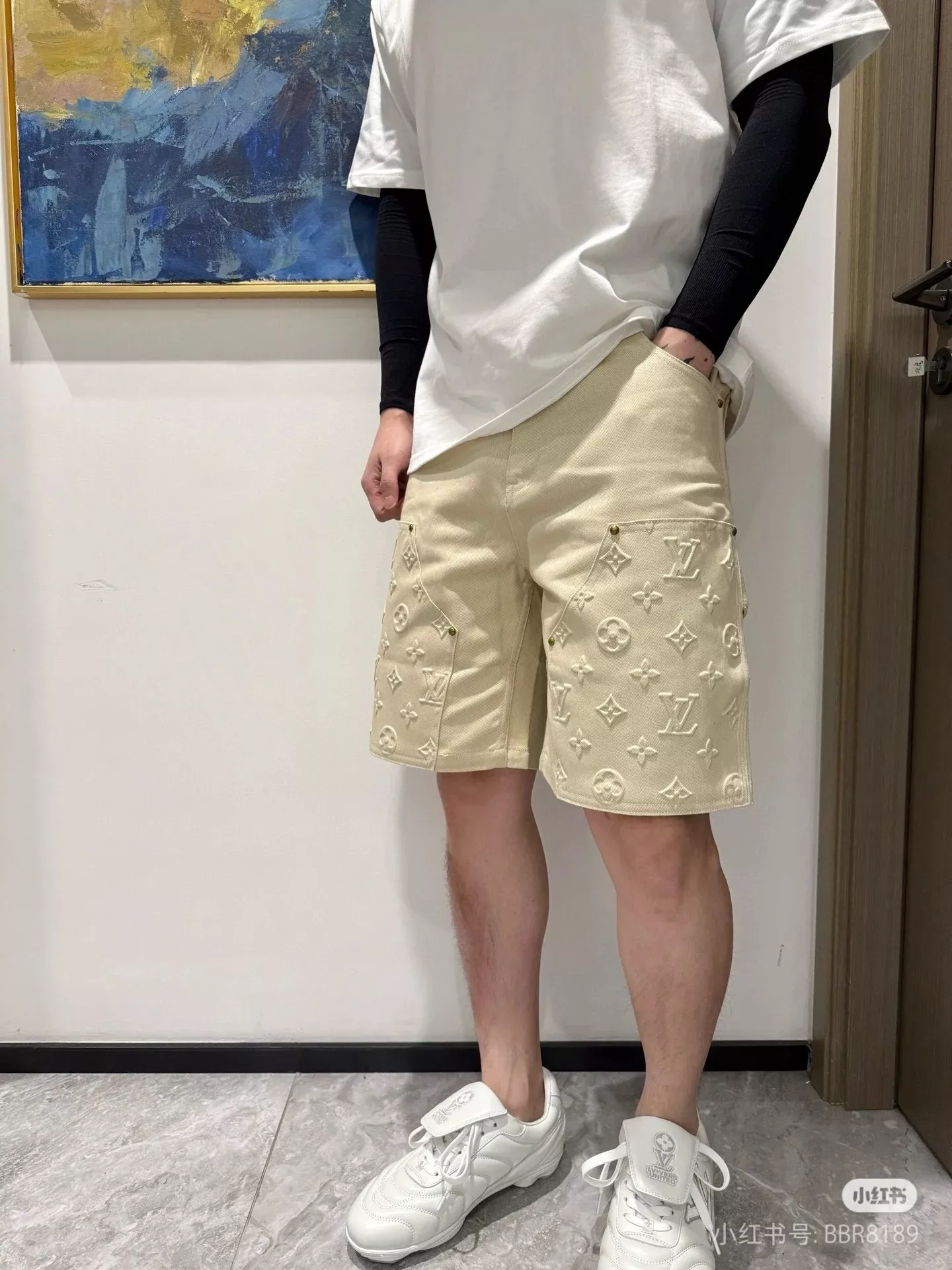 루이비통 모노그램 포인트 워싱 데님 반바지 상세 이미지 12