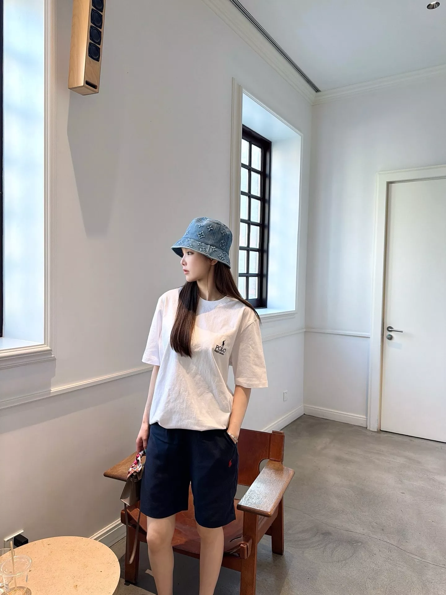 랄프로렌 자수 로고 린넨 혼방 밴딩 반바지 상세 이미지 12