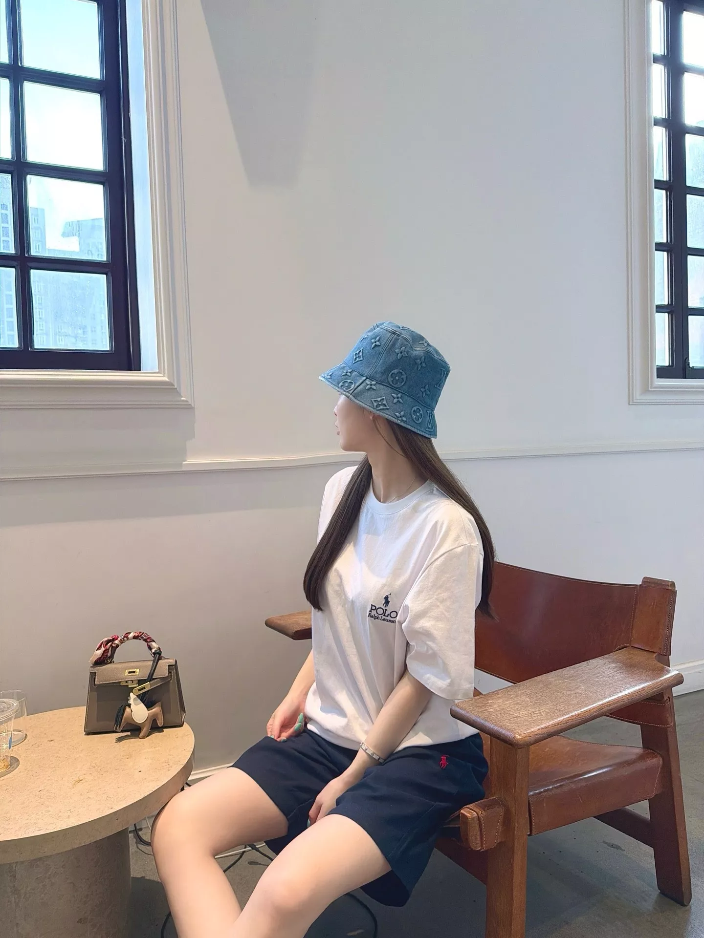 랄프로렌 자수 로고 린넨 혼방 밴딩 반바지 상세 이미지 13
