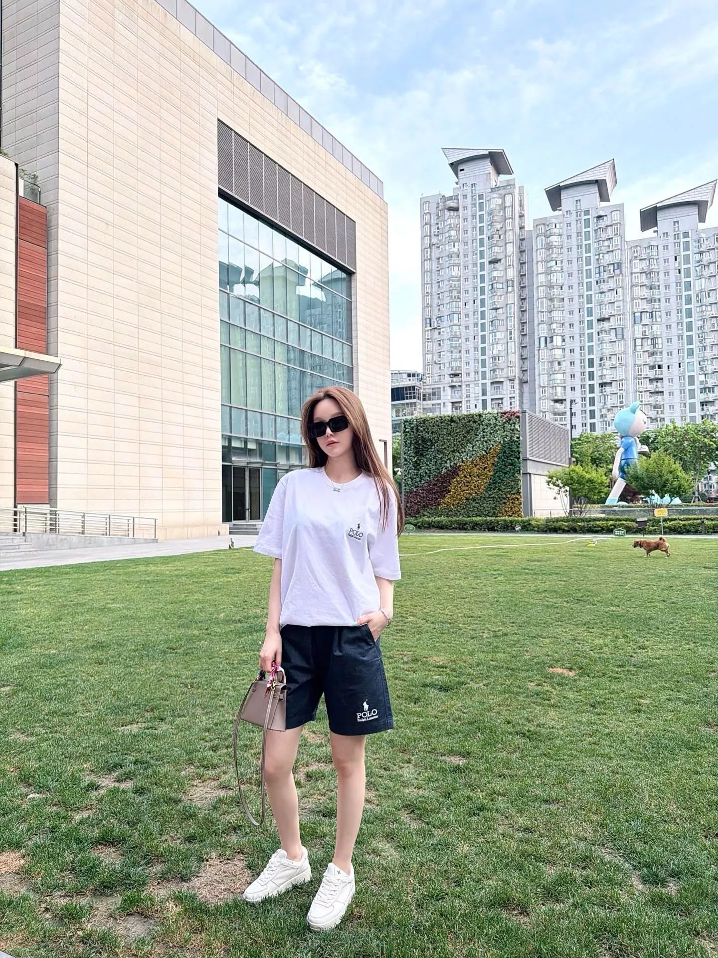 랄프로렌 전마 자수 린넨 혼방 밴딩 반바지 상세 이미지 13