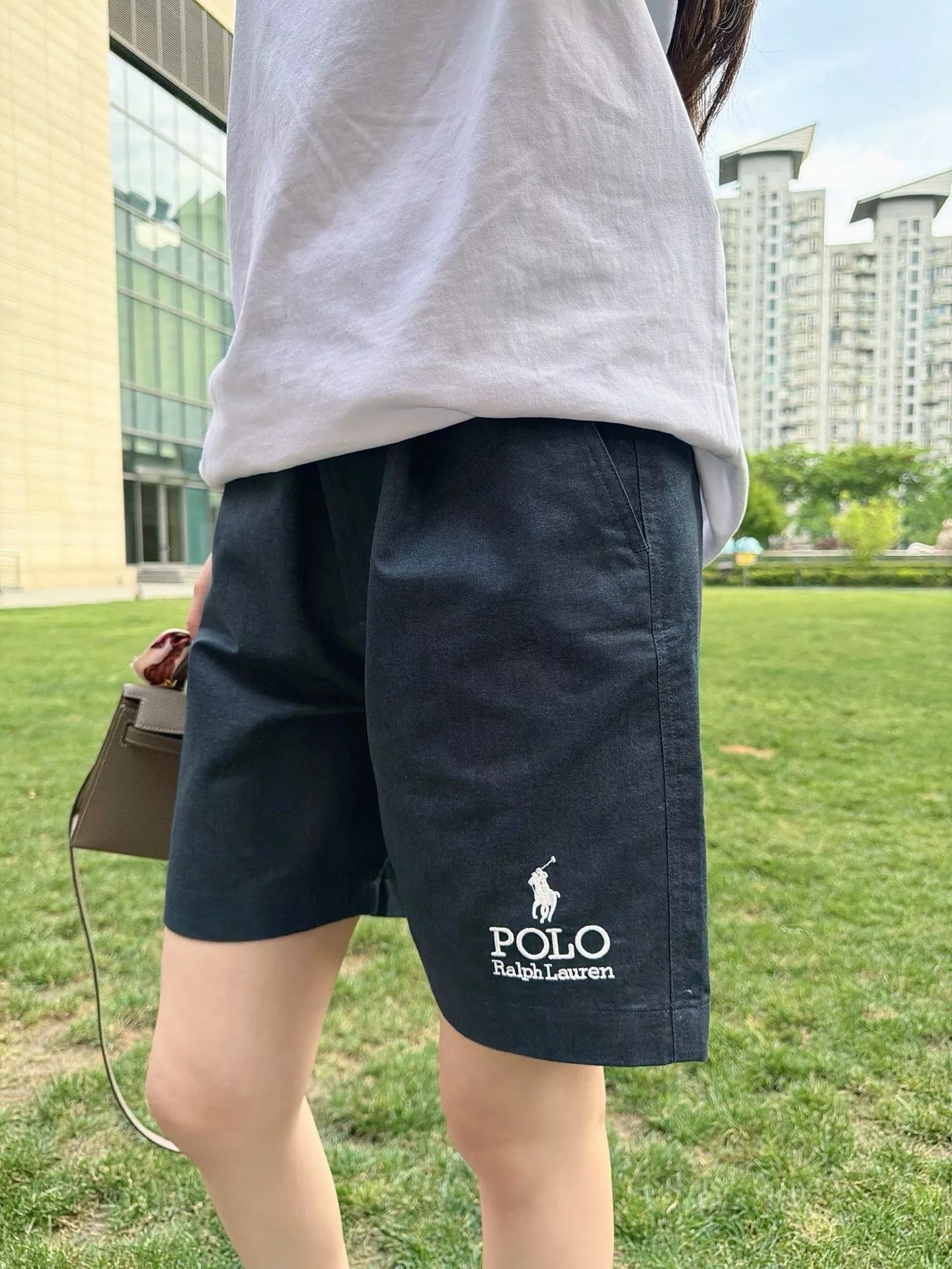 랄프로렌 전마 자수 린넨 혼방 밴딩 반바지 상세 이미지 18