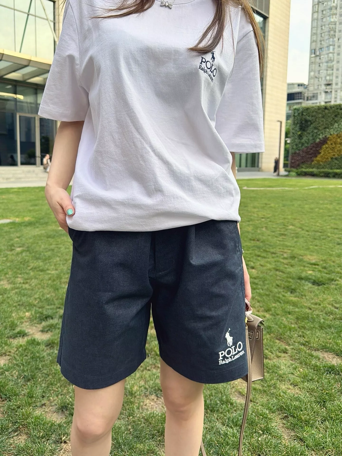 랄프로렌 전마 자수 린넨 혼방 밴딩 반바지 상세 이미지 17