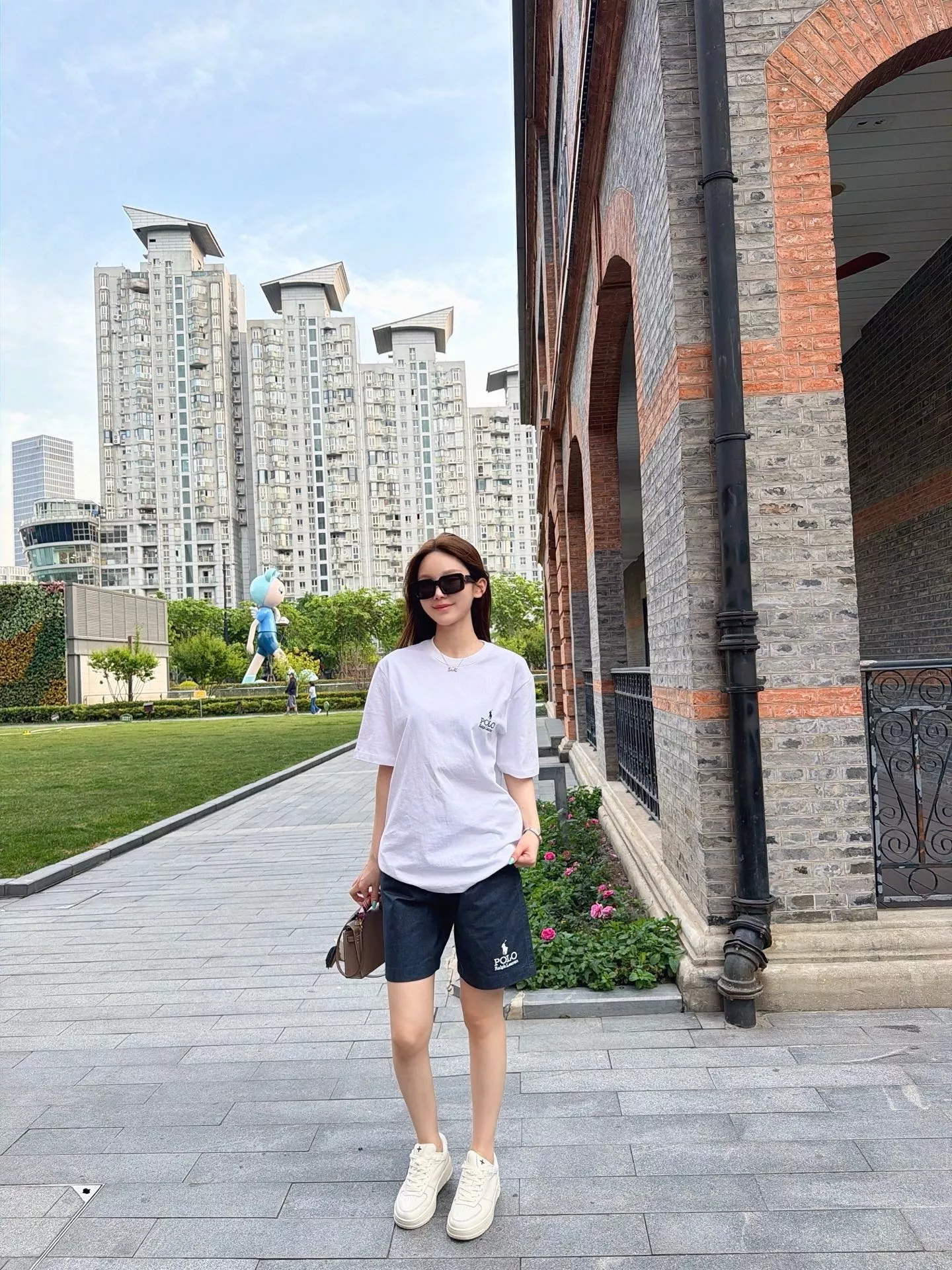 랄프로렌 전마 자수 린넨 혼방 밴딩 반바지 상세 이미지 11