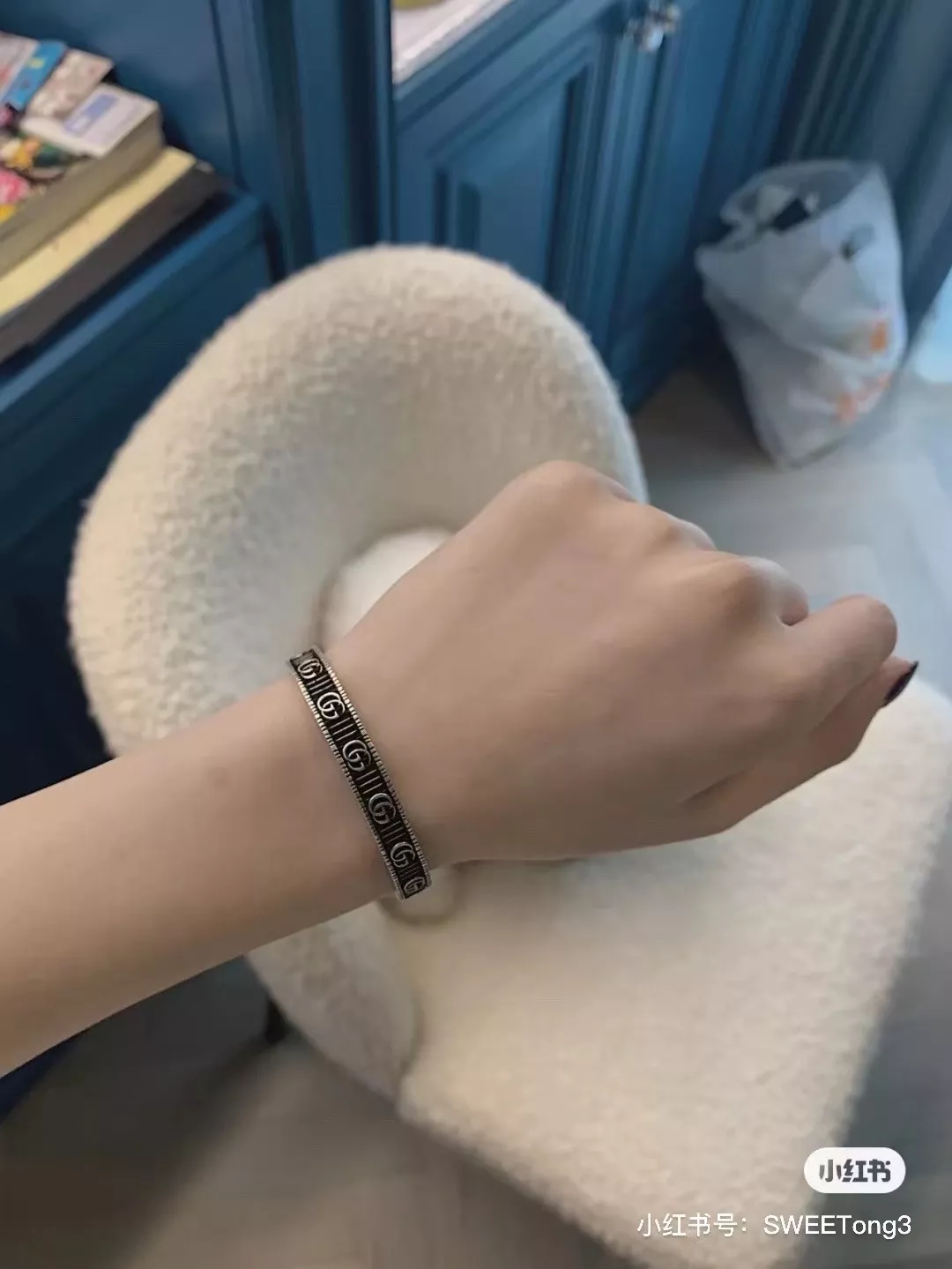 구찌 더블 지 복고 오픈 뱅글 상세 이미지 3