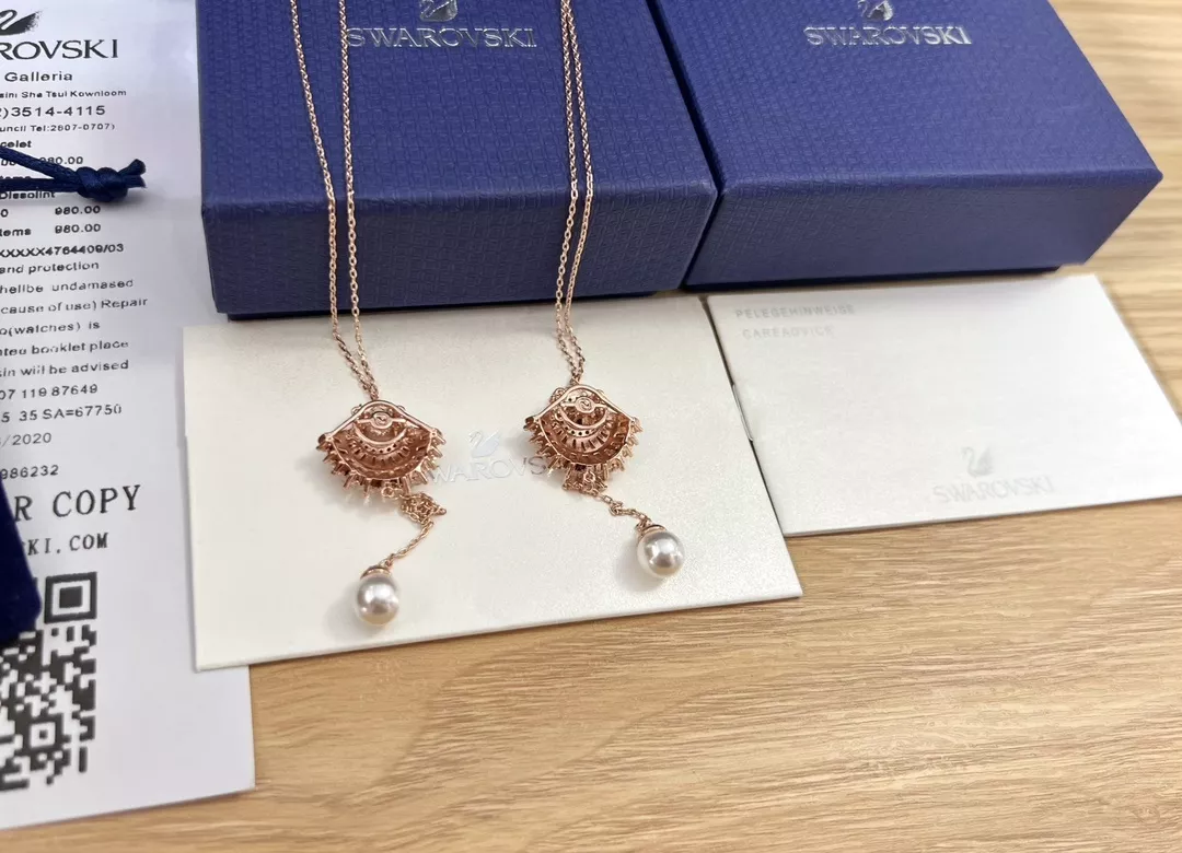 스와로브스키 이딜리아 Y자 쉘 체인 네크리스 상세 이미지 9